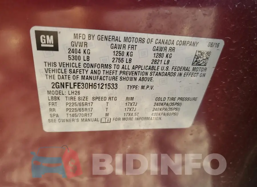 2GNFLFE30H6121533 Photo# 13