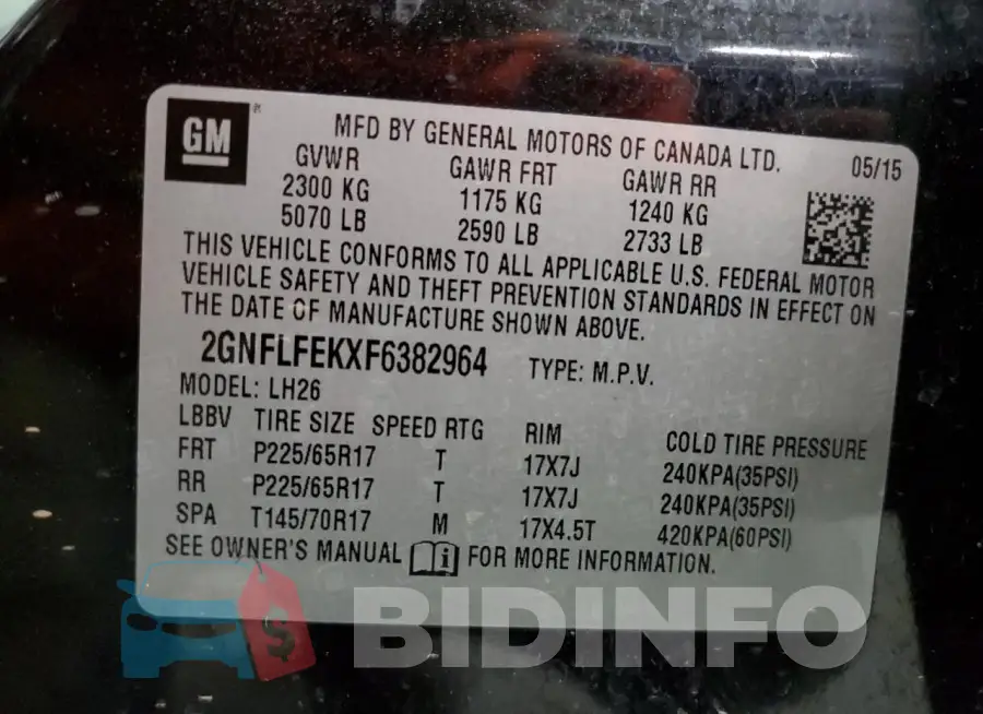 2GNFLFEKXF6382964 Photo# 13