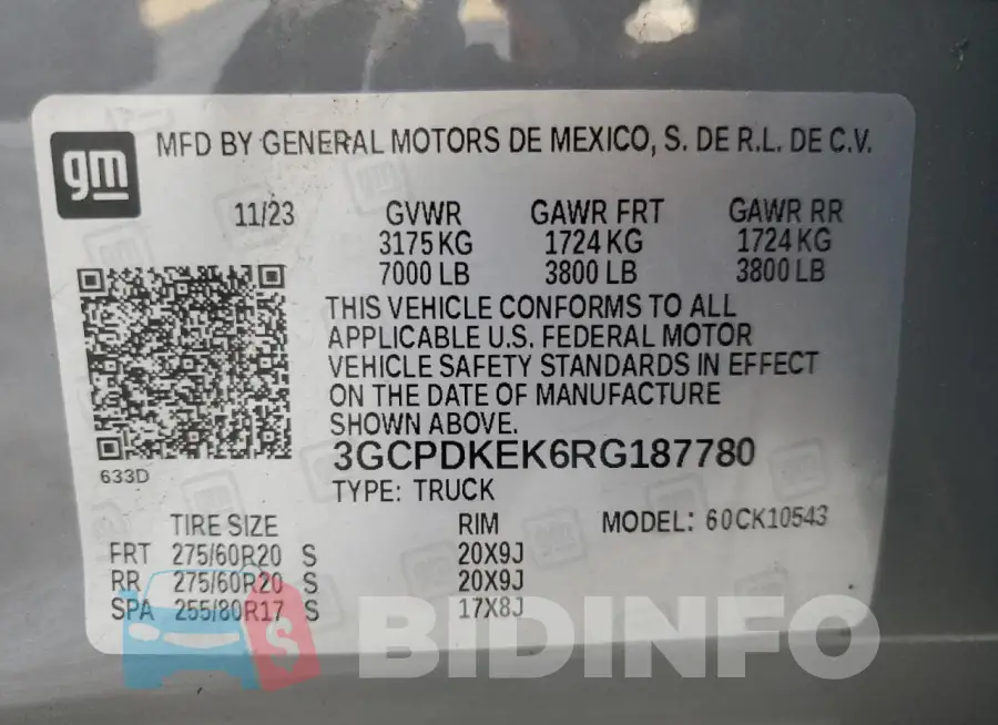 3GCPDKEK6RG187780 Photo# 13