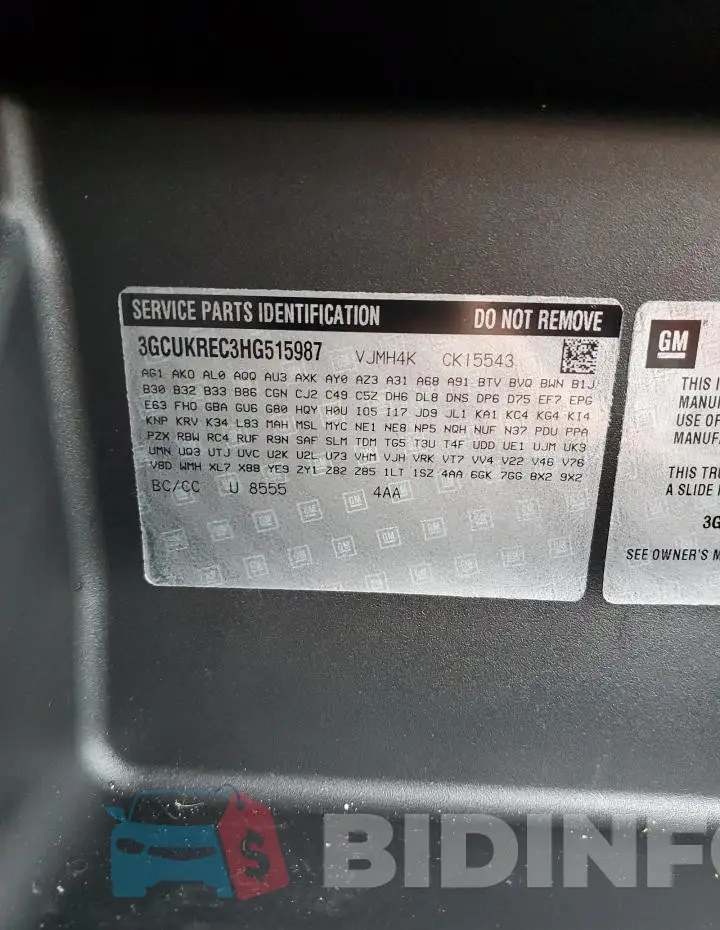3GCUKREC3HG515987 Photo# 12