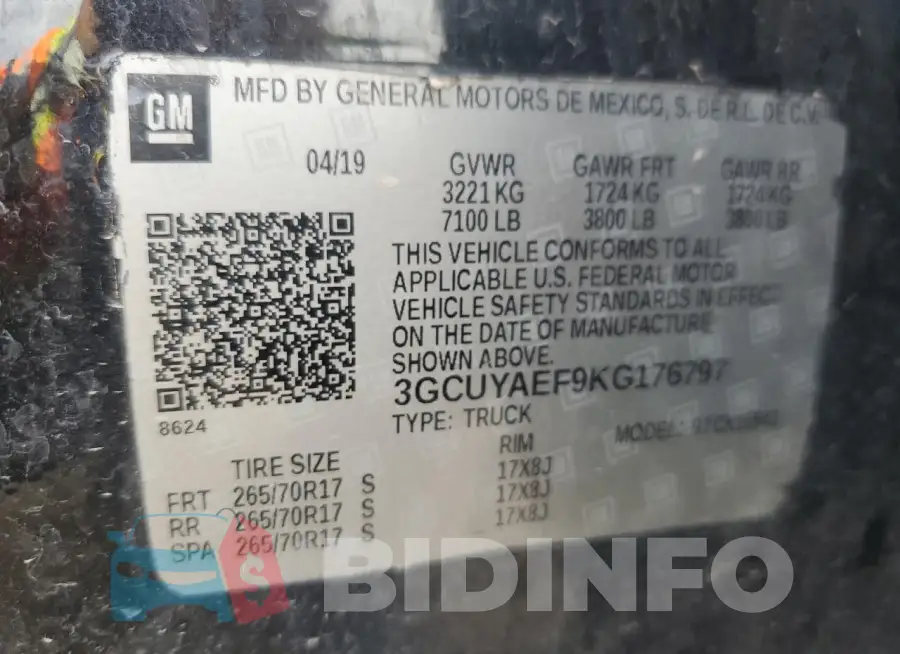 3GCUYAEF9KG176797 Photo# 12