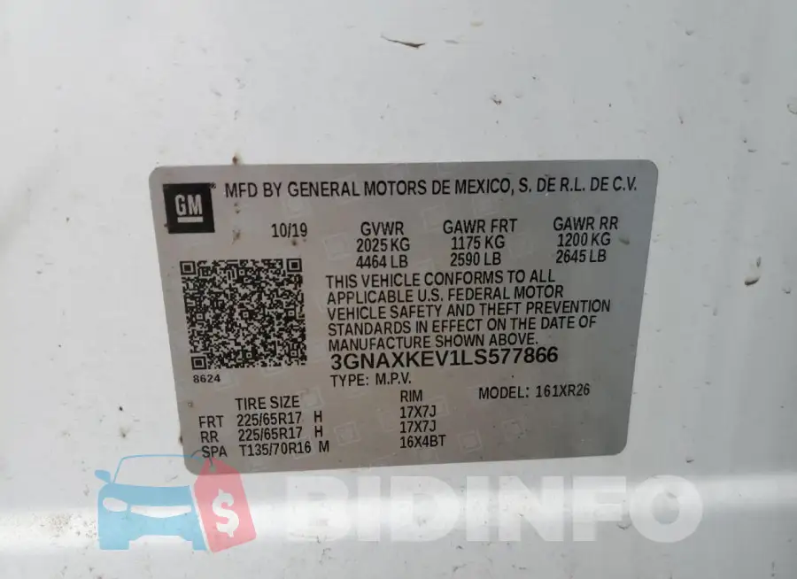 3GNAXKEV1LS577866 Photo# 12