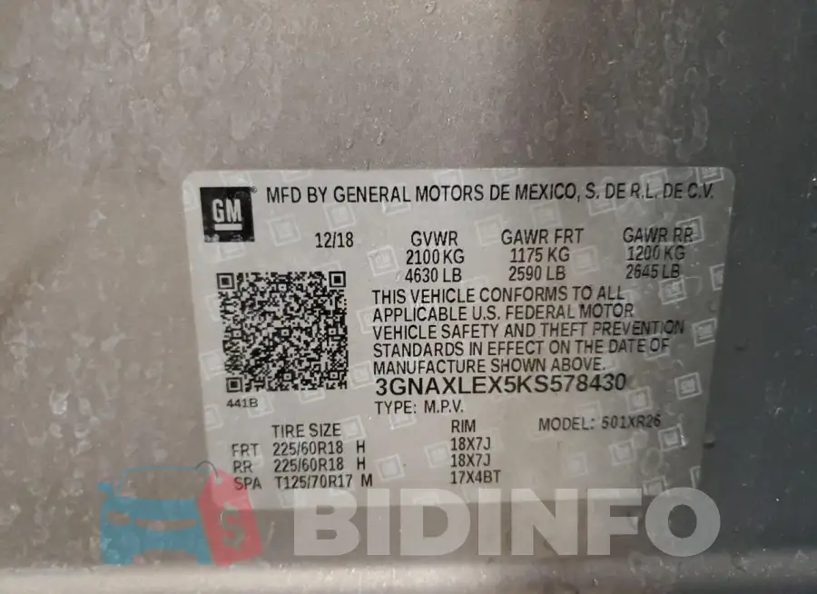 3GNAXLEX5KS578430 Photo# 12