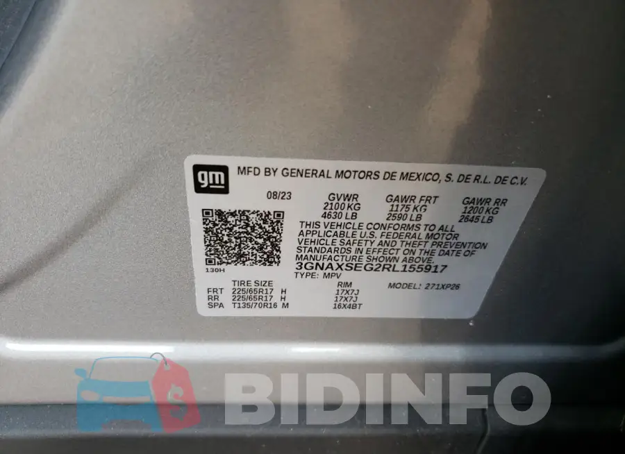 3GNAXSEG2RL155917 Photo# 13