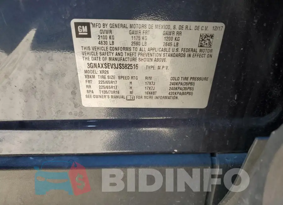 3GNAXSEV3JS582516 Photo# 12