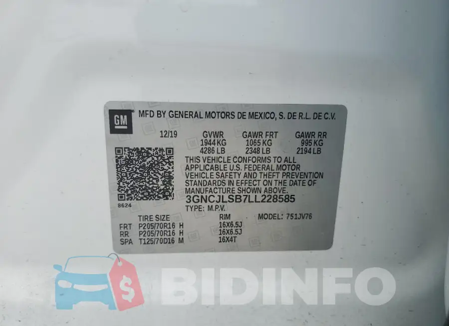 3GNCJLSB7LL228585 Photo# 12