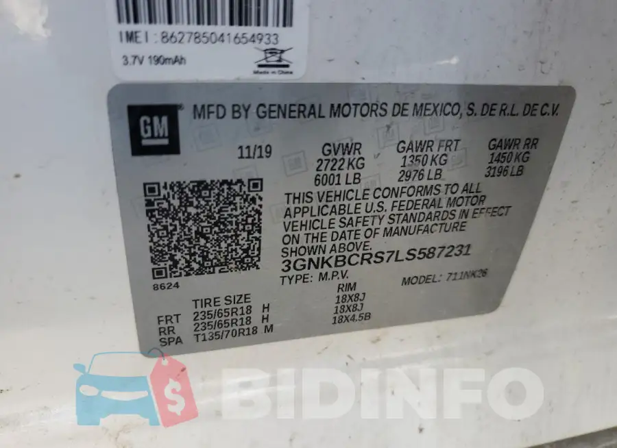 3GNKBCRS7LS587231 Photo# 13