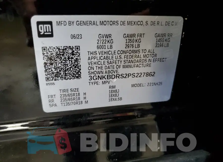 3GNKBDRS2PS227862 Photo# 13