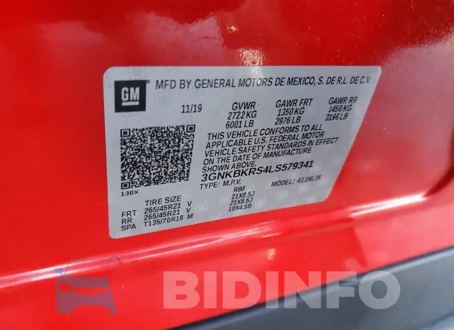 3GNKBKRS4LS579341 Photo# 13
