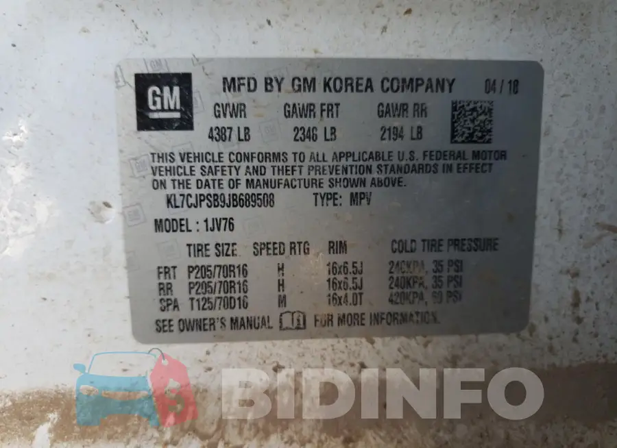 KL7CJPSB9JB689508 Photo# 13