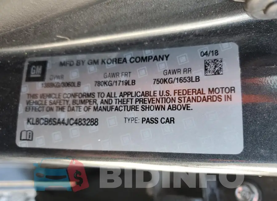 KL8CB6SA4JC483288 Photo# 12