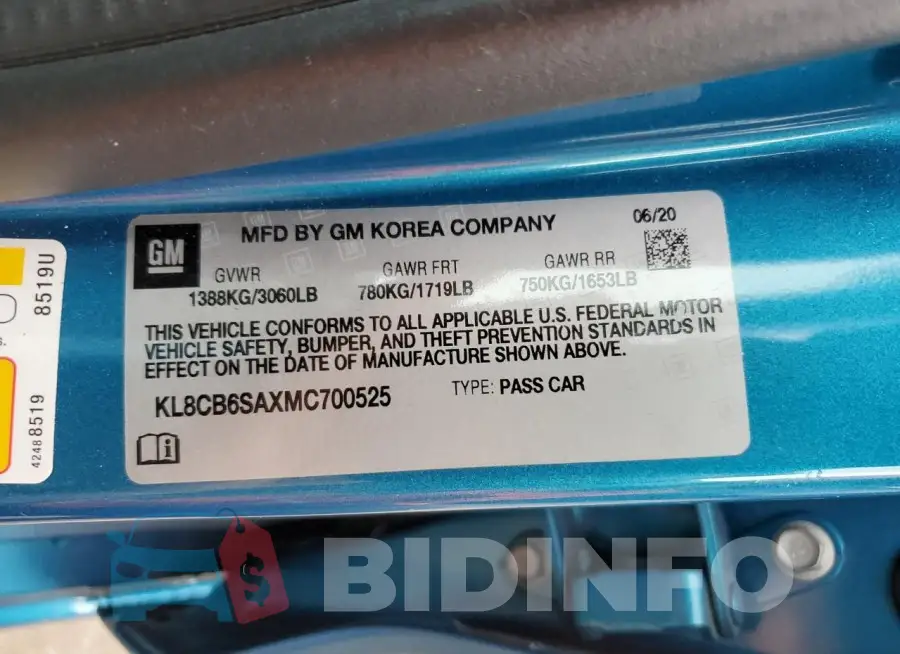 KL8CB6SAXMC700525 Photo# 13