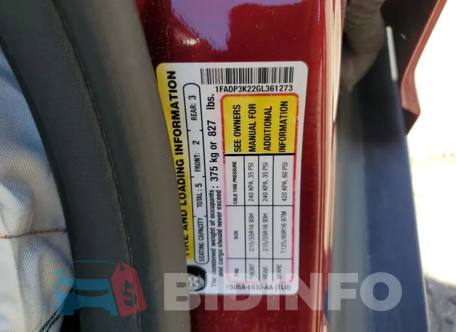 1FADP3K22GL361273 Photo# 12