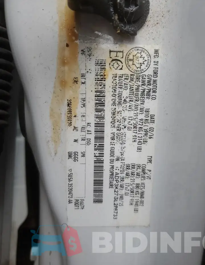 1FADP3K27GL286733 Photo# 12