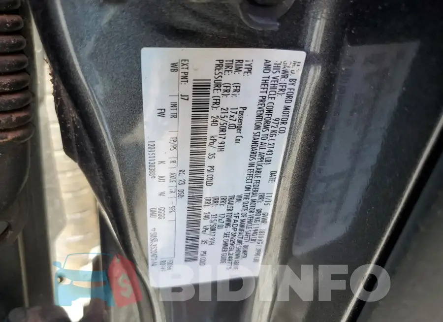 1FADP3N29GL249775 Photo# 12