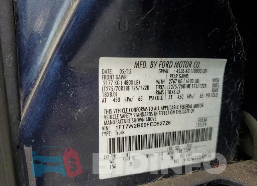 1FT7W2B69FED52726 Photo# 12