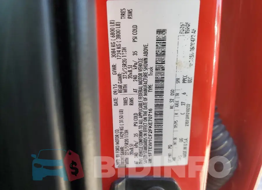 1FTEW1CF2FKE70716 Photo# 12