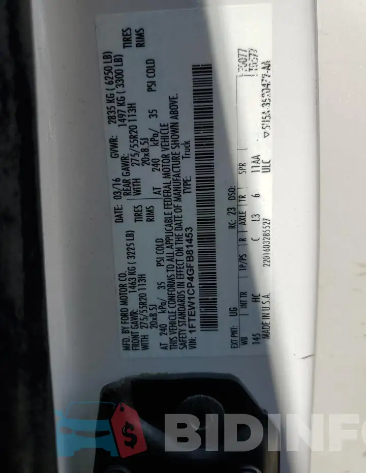 1FTEW1CP4GFB81453 Photo# 12