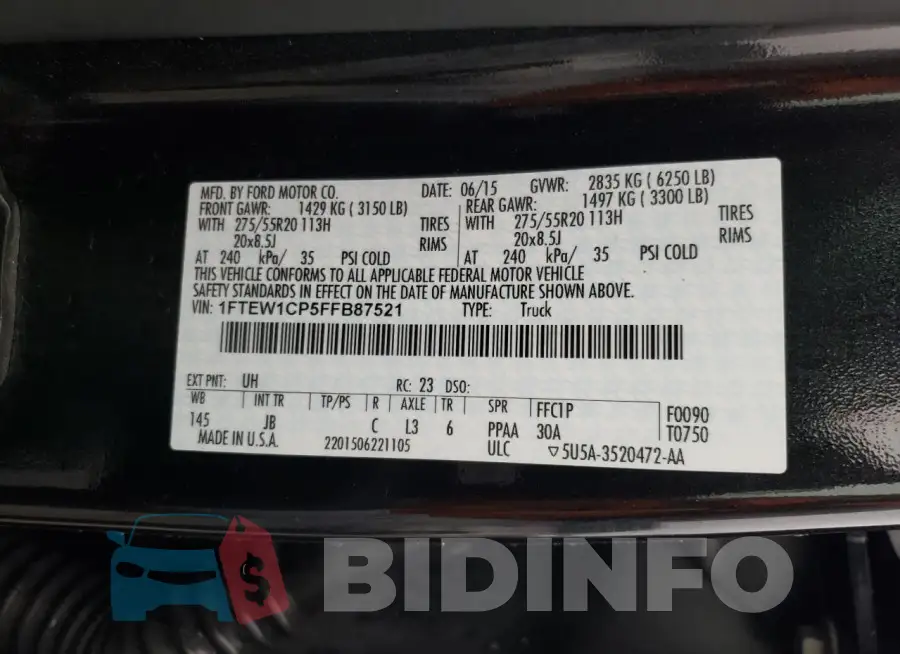 1FTEW1CP5FFB87521 Photo# 12