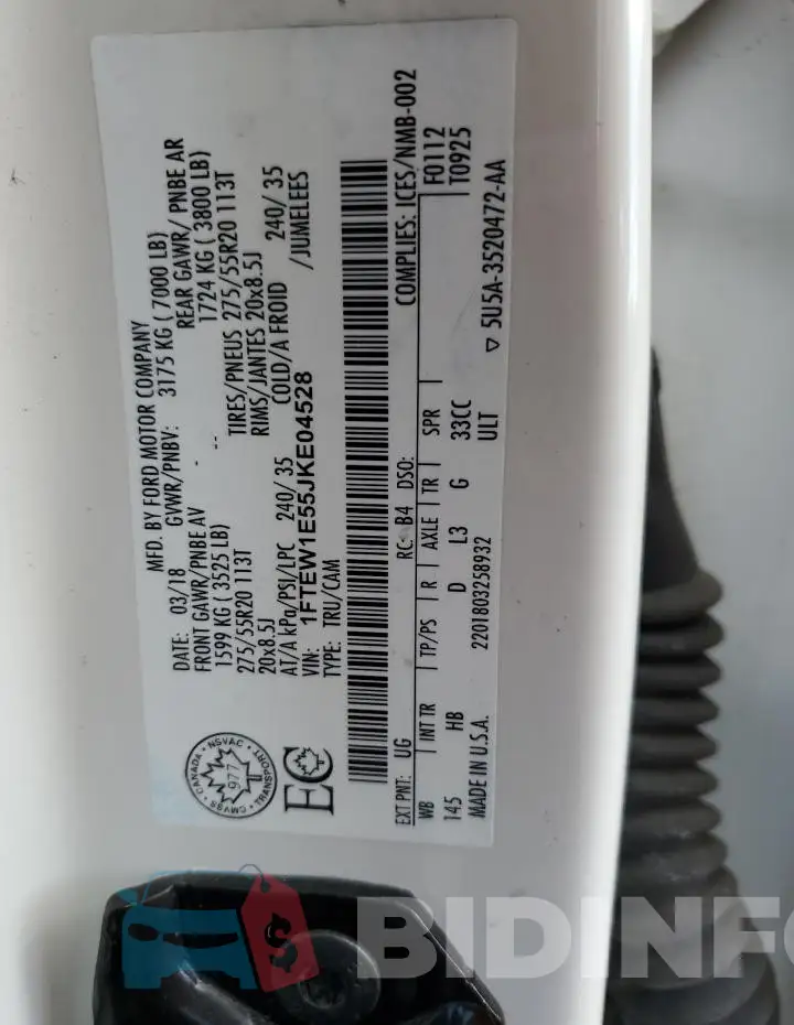 1FTEW1E55JKE04528 Photo# 12