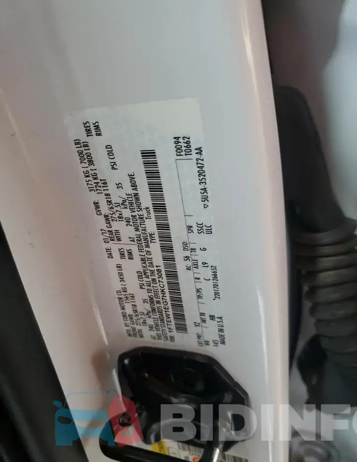 1FTEW1EG7HKC73081 Photo# 13