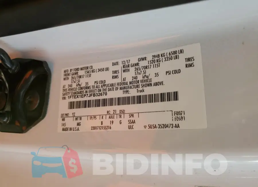 1FTEX1EP7JFB32670 Photo# 12