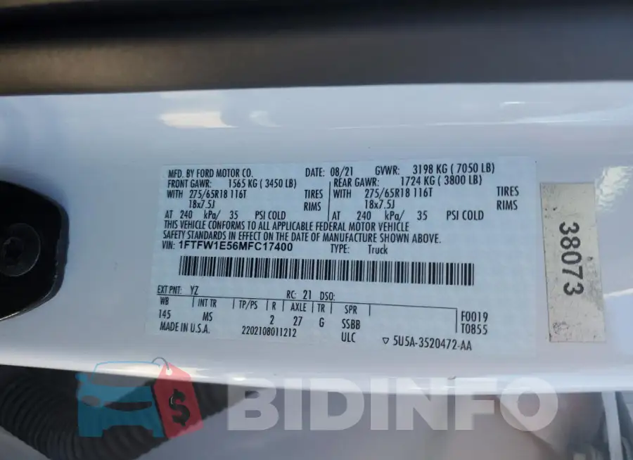 1FTFW1E56MFC17400 Photo# 12