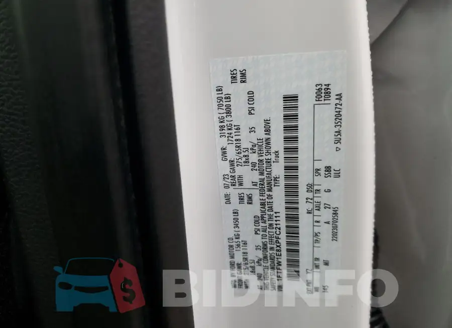 1FTFW1E8XPFC21111 Photo# 12