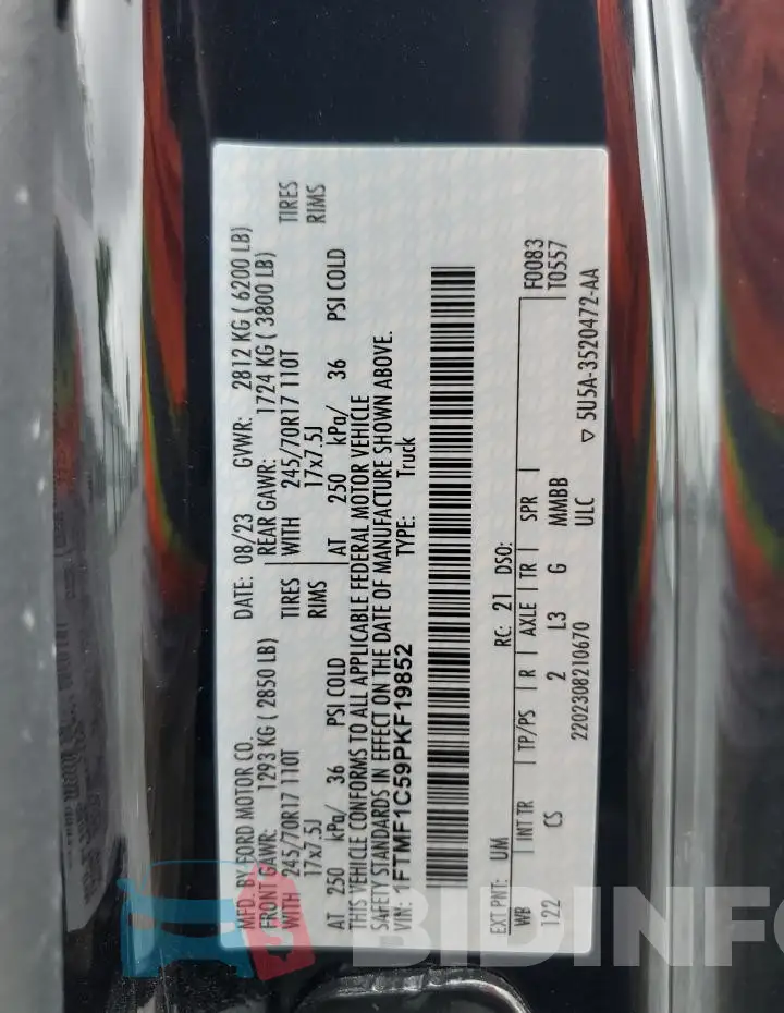 1FTMF1C59PKF19852 Photo# 12