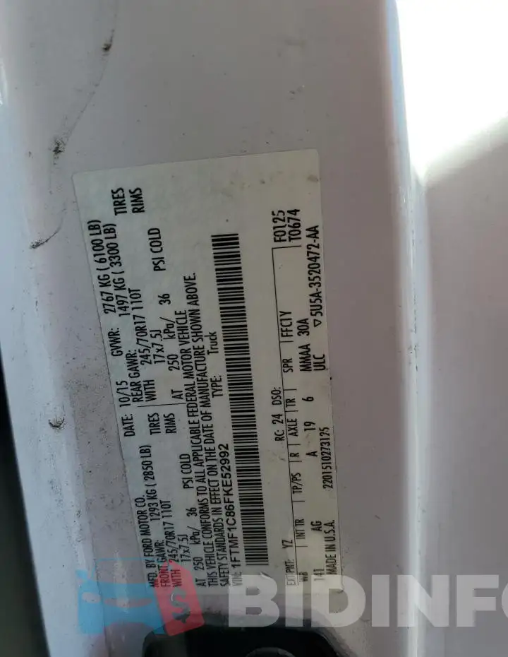 1FTMF1C86FKE52992 Photo# 12