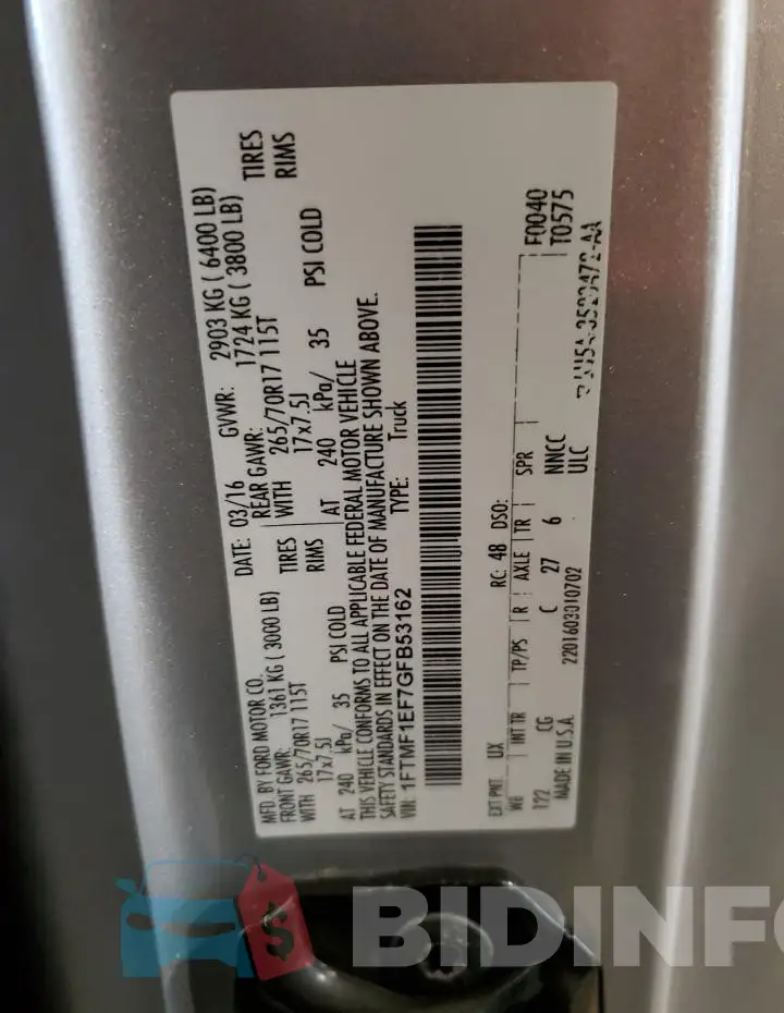 1FTMF1EF7GFB53162 Photo# 12