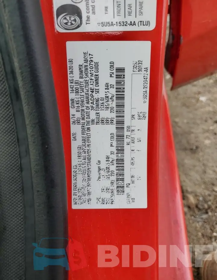 3FADP4EJ3FM107917 Photo# 12
