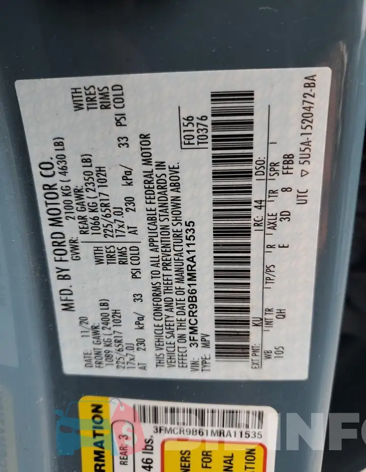 3FMCR9B61MRA11535 Photo# 13