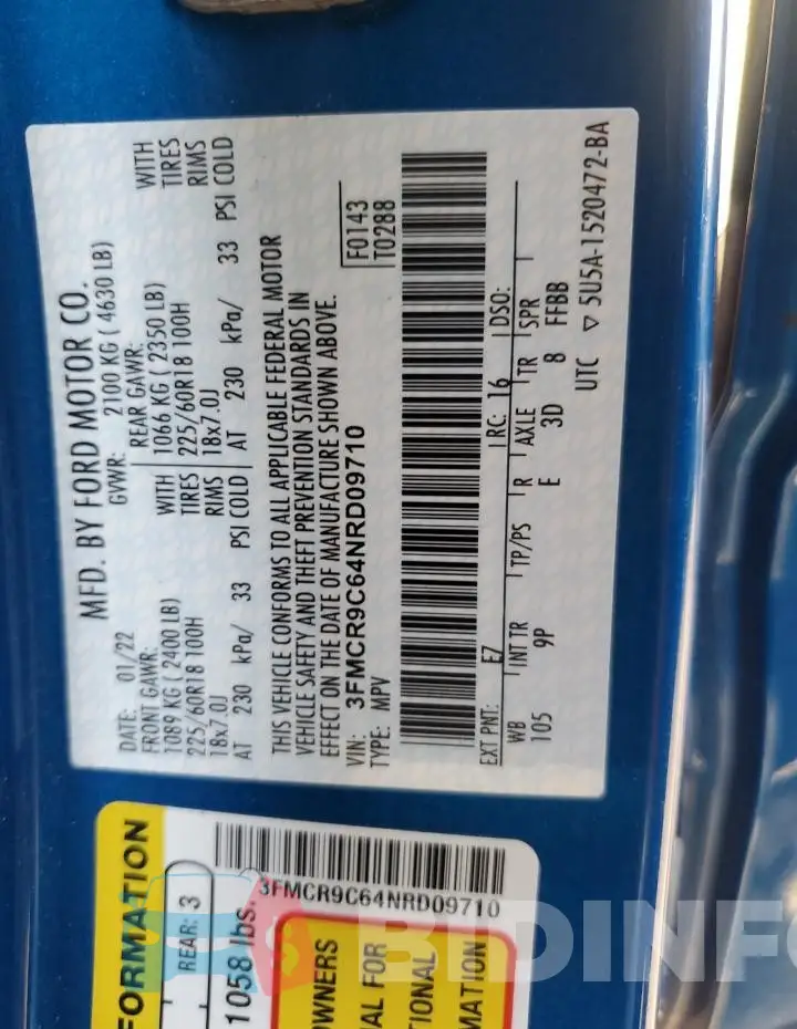 3FMCR9C64NRD09710 Photo# 13