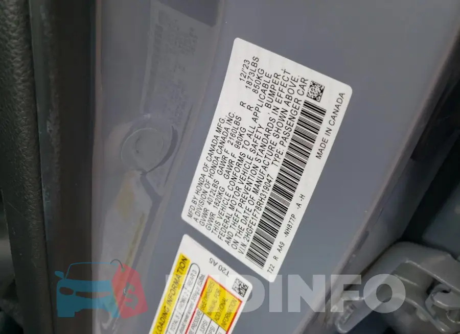 2HGFE1F78RH319047 Photo# 12