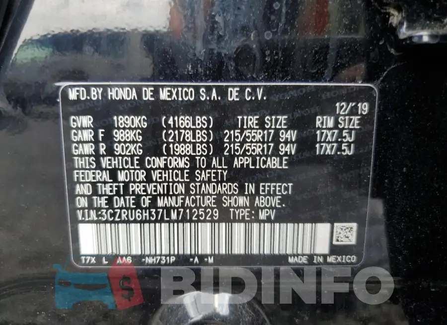 3CZRU6H37LM712529 Photo# 13