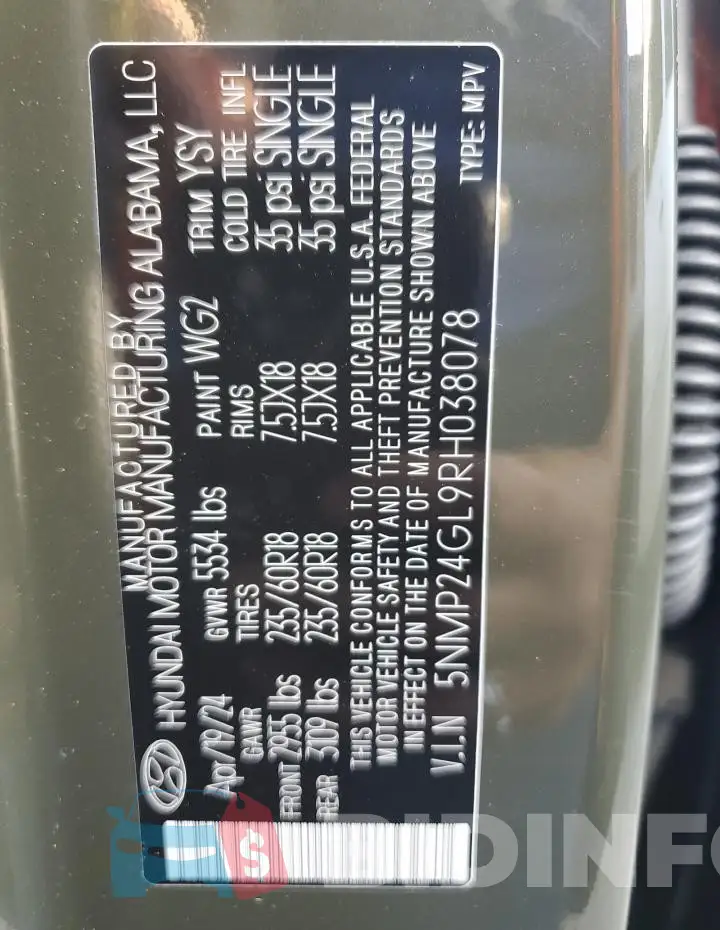 5NMP24GL9RH038078 Photo# 14