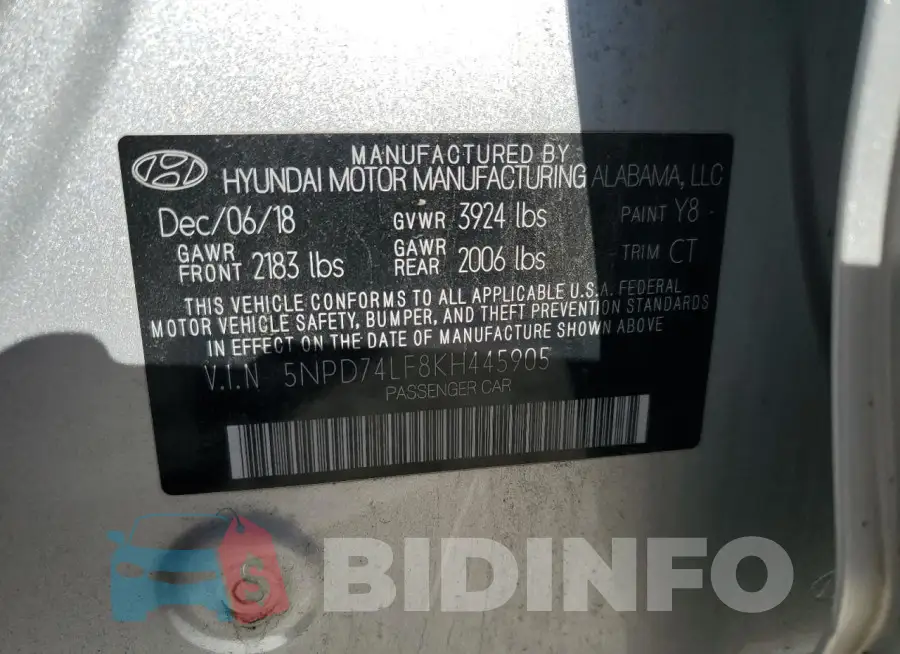 5NPD74LF8KH445905 Photo# 13