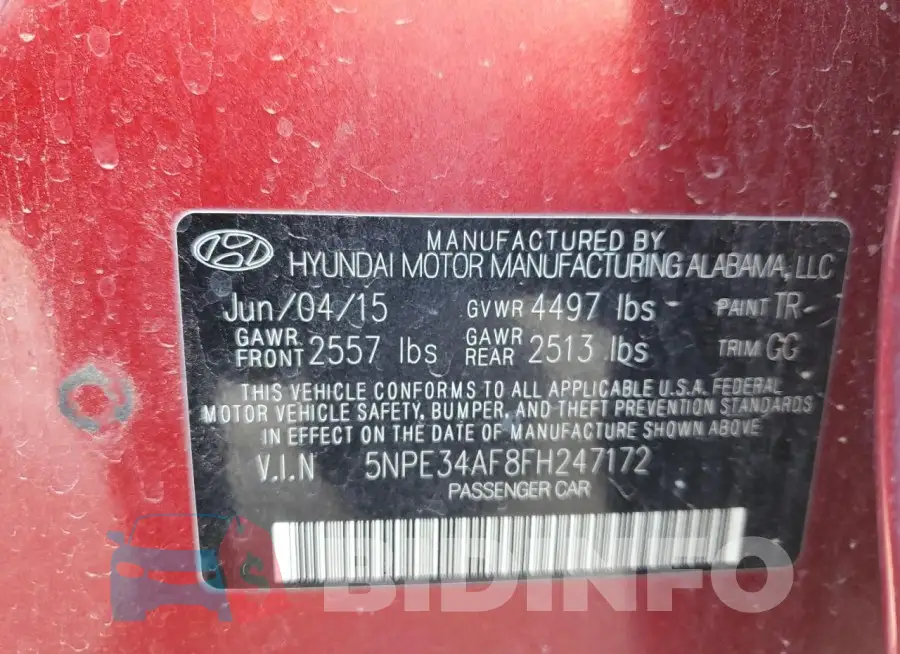 5NPE34AF8FH247172 Photo# 12