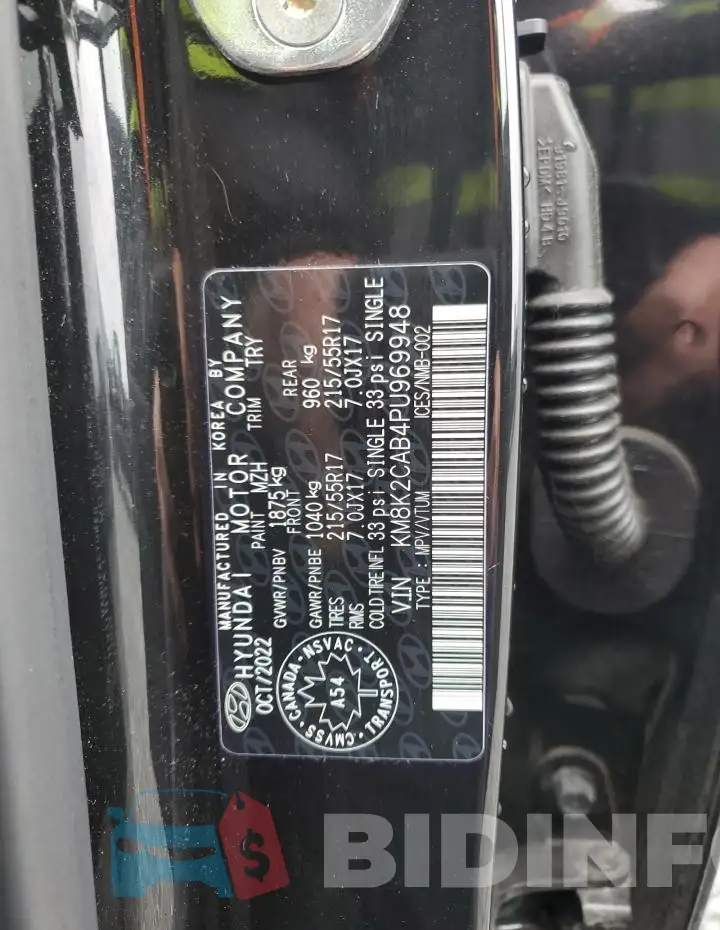 KM8K2CAB4PU969948 Photo# 12