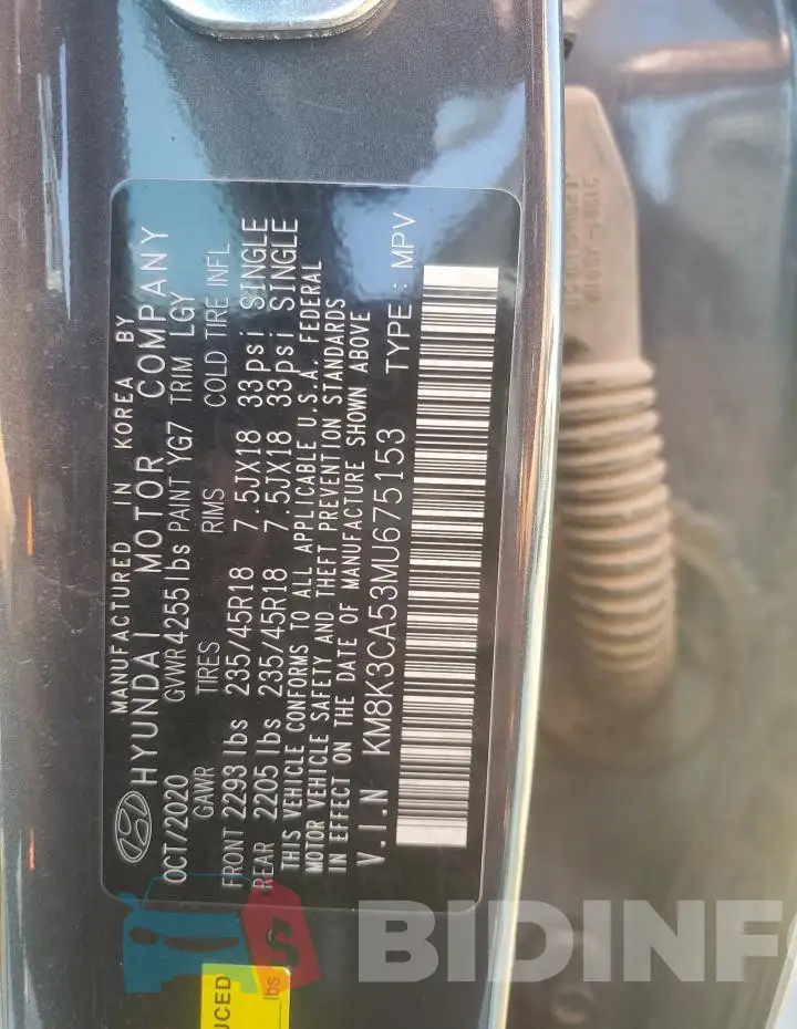 KM8K3CA53MU675153 Photo# 14