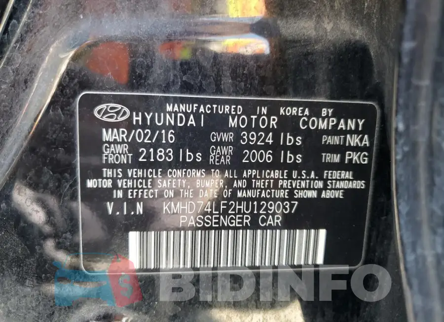 KMHD74LF2HU129037 Photo# 12