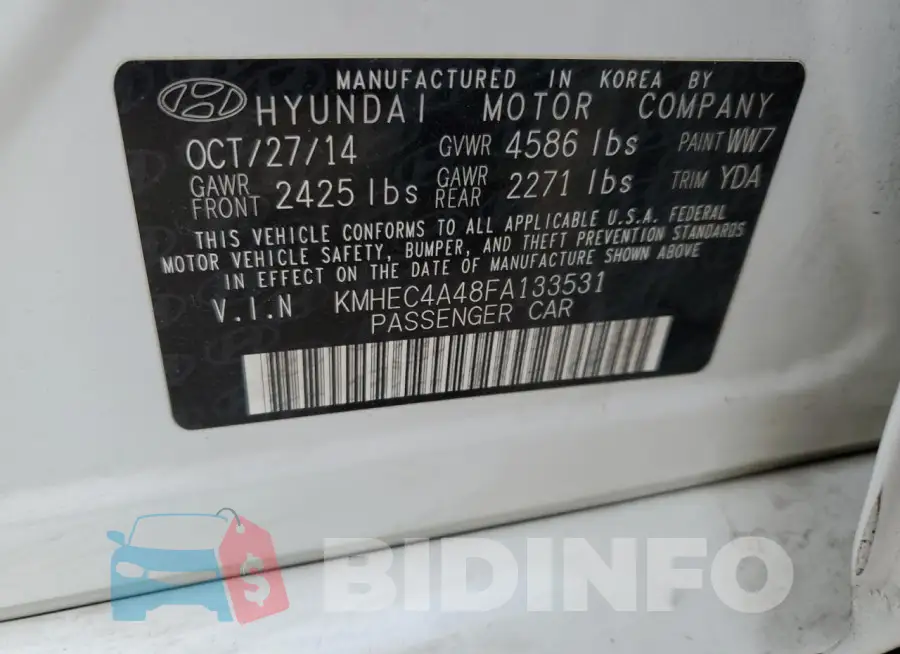 KMHEC4A48FA133531 Photo# 14