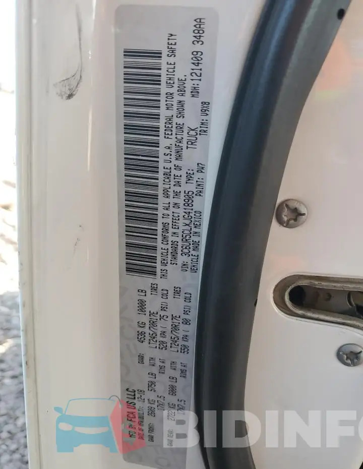 3C6UR5CLXJG418905 Photo# 13