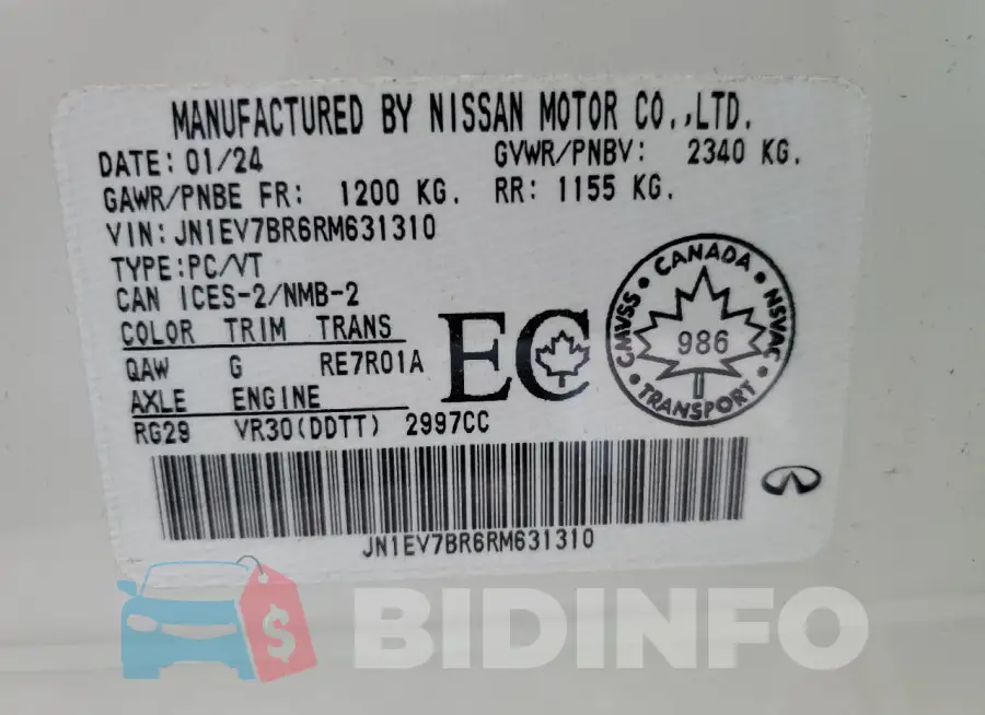 JN1EV7BR6RM631310 Photo# 12