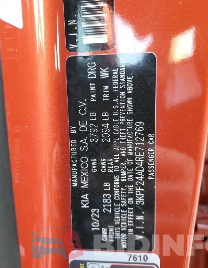 3KPF24AD4RE712769 Photo# 13