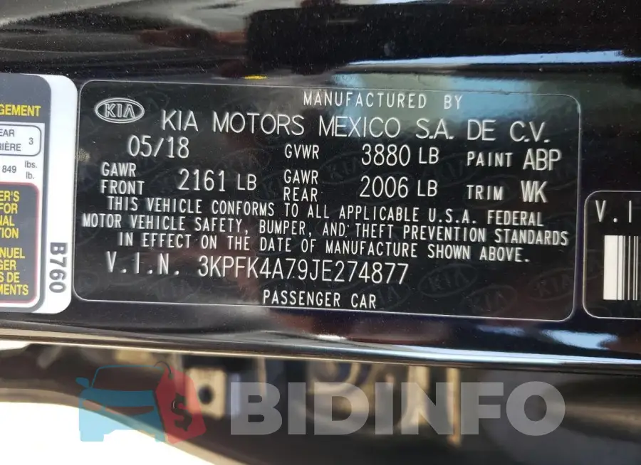 3KPFK4A79JE274877 Photo# 12