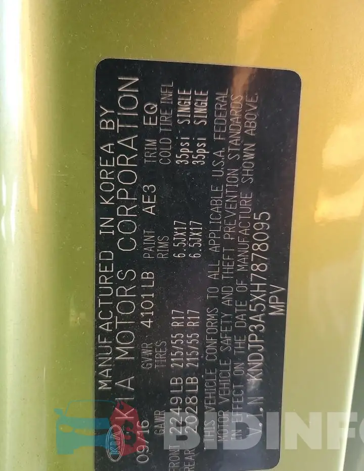 KNDJP3A5XH7878095 Photo# 12