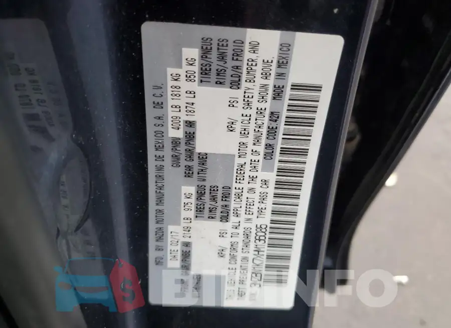 3MZBN1K7XHM136085 Photo# 12