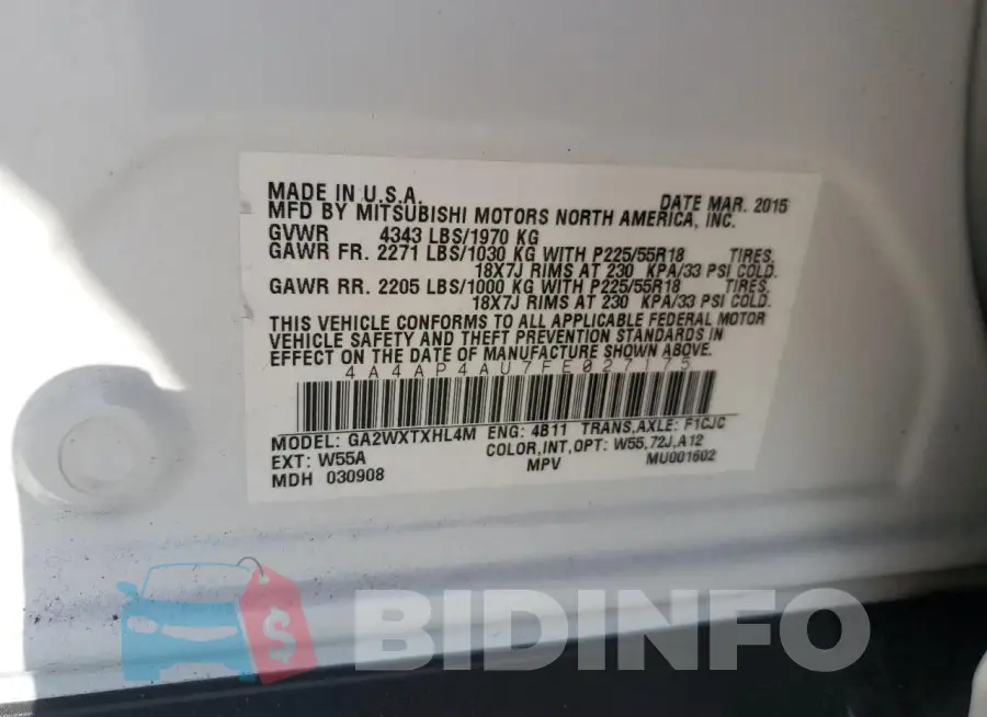 4A4AP4AU7FE027175 Photo# 12